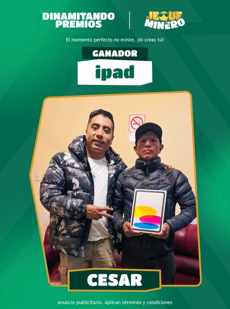 Cesar, ganador de un iPad