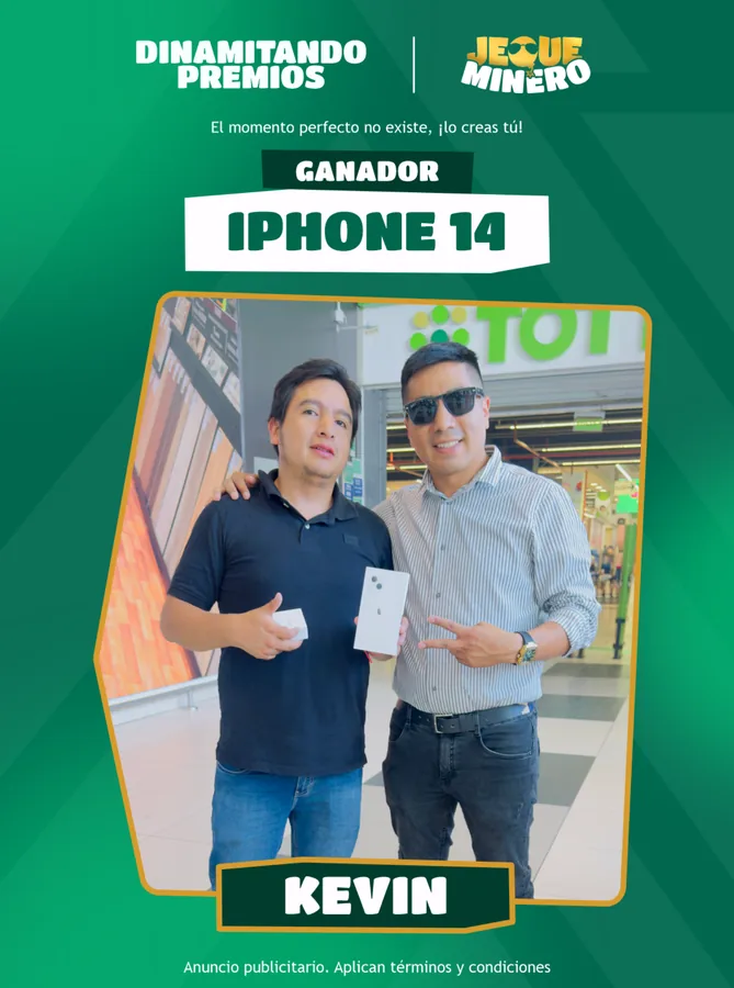 Kevin, ganador de un iPhone 14