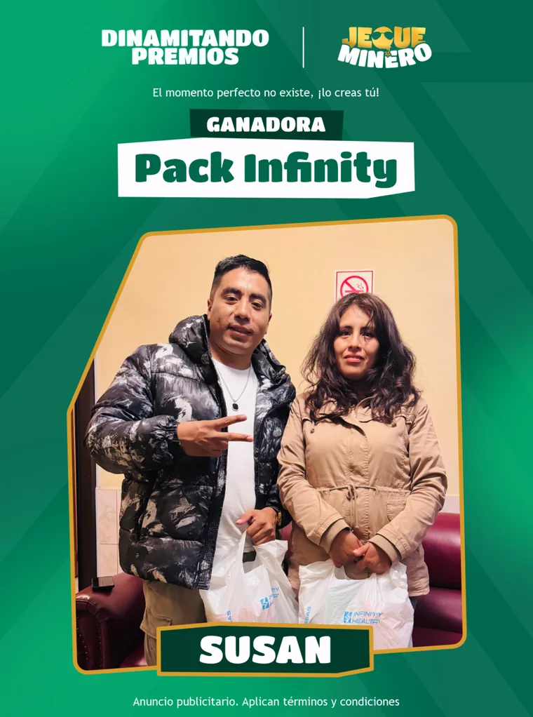 Susan, ganadora de un Pack Infinity