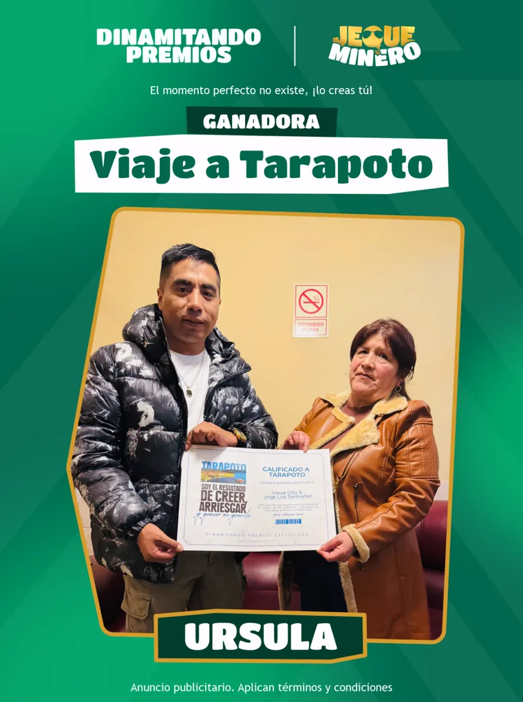 Ursula, ganadora de un viaje a Tarapoto