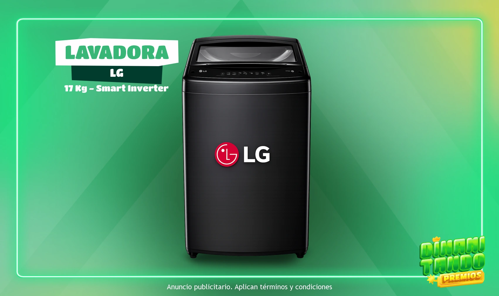 Lavadora LG 17 Kg Smart Inverter
