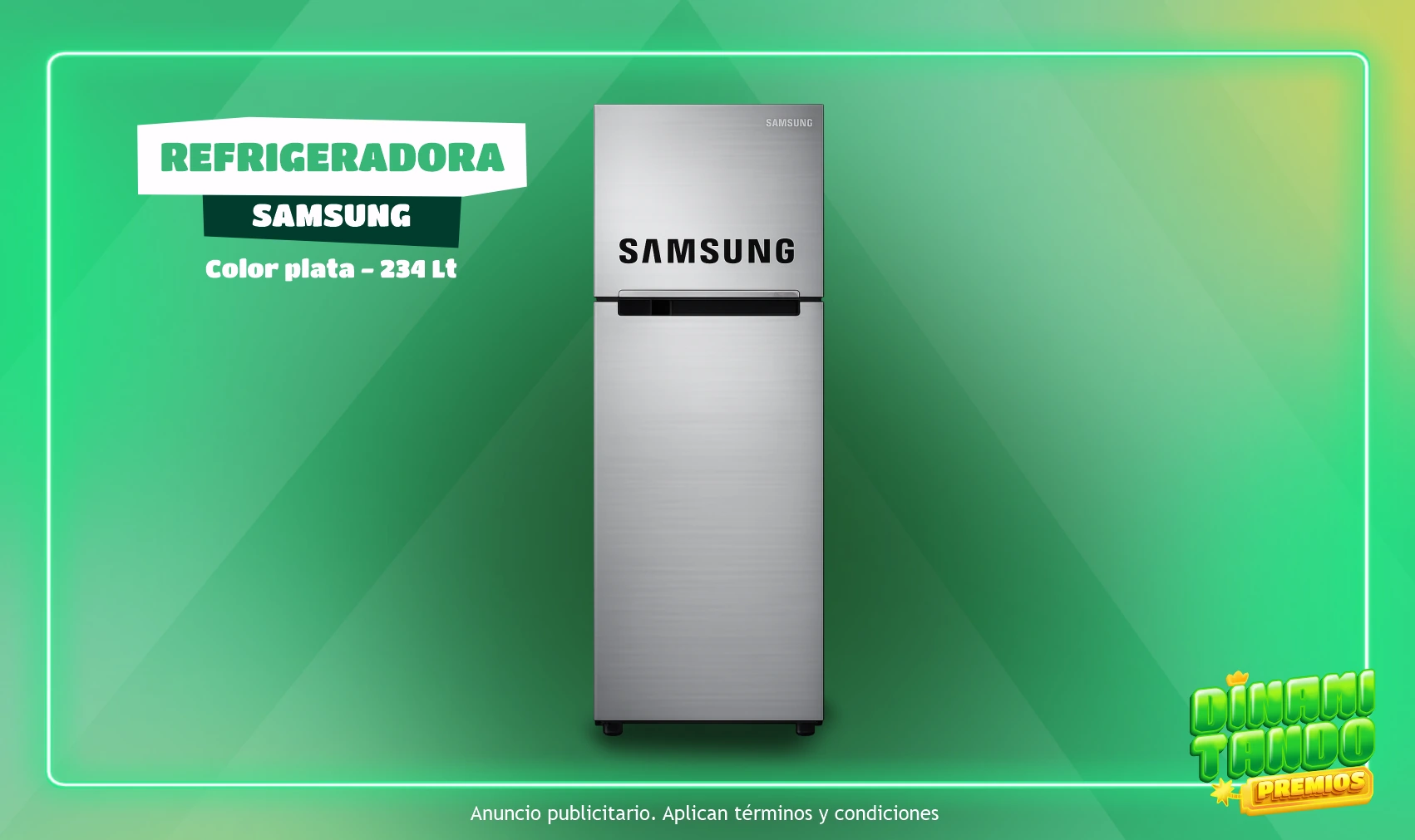 Refrigeradora Samsung color plata 234 litros